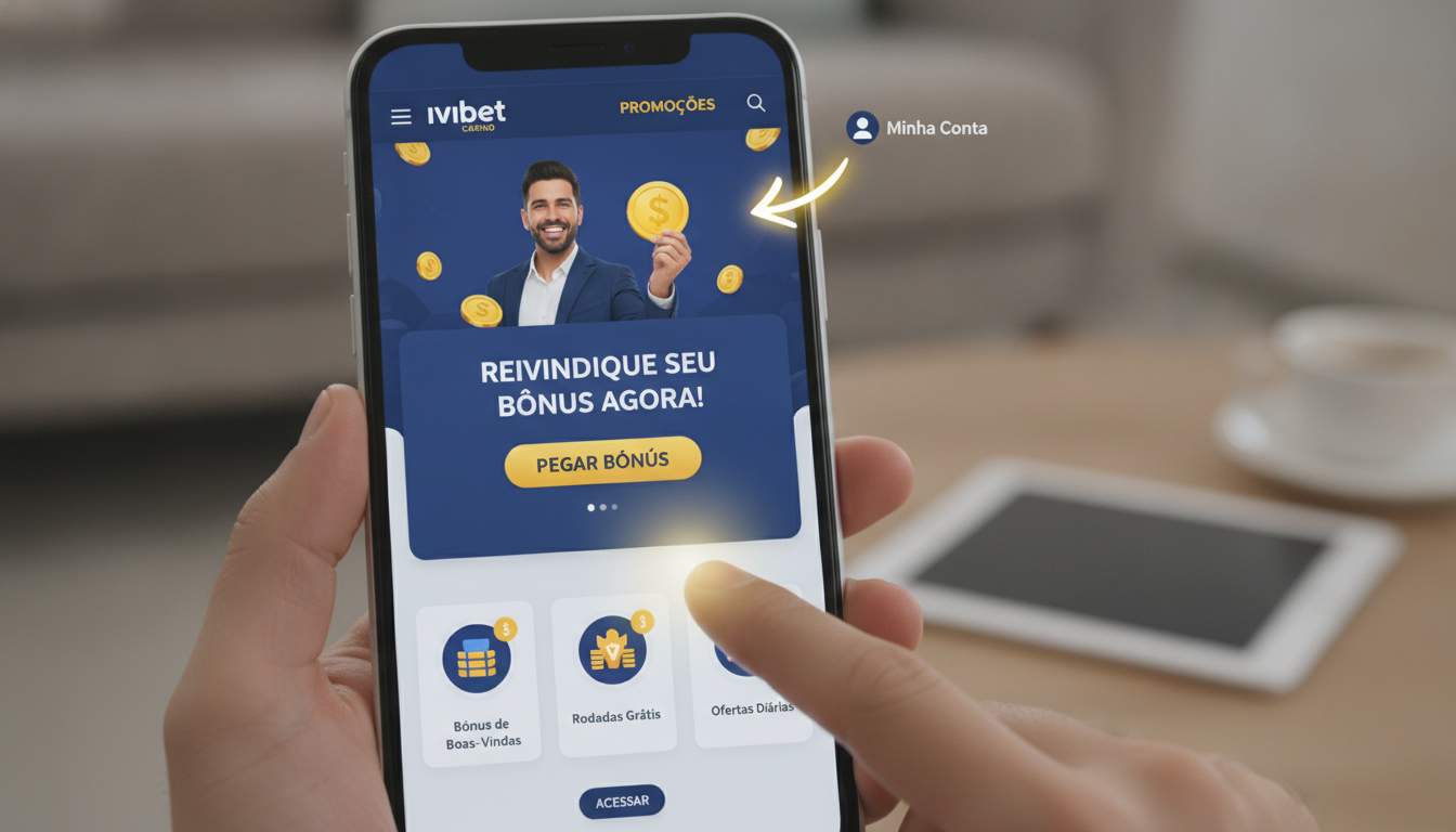 Reivindicar Bônus Tela de reivindicação de bônus do Ivibet Casino